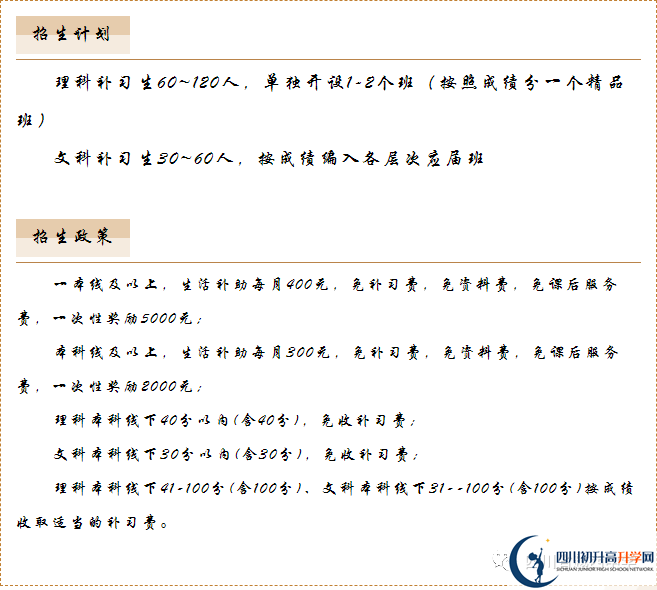 2022年涼山州越西中學(xué)高三招收復(fù)讀生嗎？