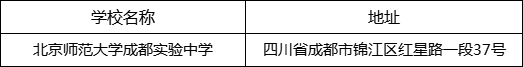 成都市北京師范大學(xué)成都實驗中學(xué)地址在哪里？