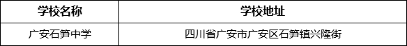 廣安市廣安石筍中學(xué)學(xué)校地址在哪里？