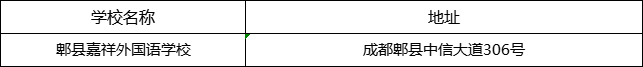 成都市郫縣嘉祥外國語學(xué)校地址在哪里？
