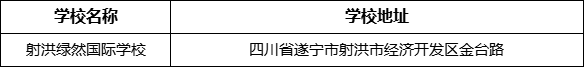 遂寧市射洪綠然國際學(xué)校地址在哪里？