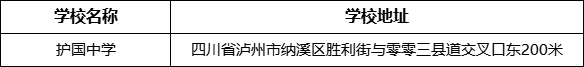 瀘州市護國中學學校地址在哪里？