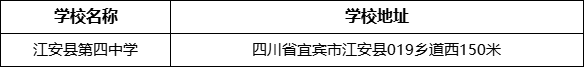 宜賓市江安縣第四中學學校地址在哪里？