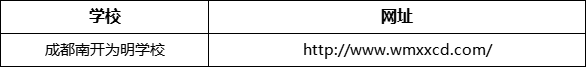 成都市成都南開為明學(xué)校網(wǎng)址是什么？