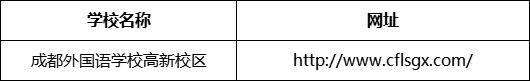 成都市成都外國語學校高新校區(qū)網(wǎng)址是什么？