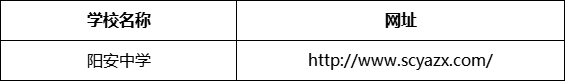 成都市陽安中學網址是什么？