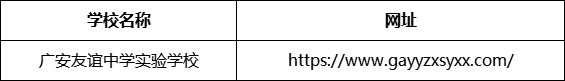 廣安市廣安友誼中學(xué)實(shí)驗(yàn)學(xué)校網(wǎng)址是什么？