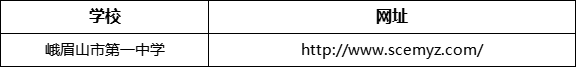 樂山市峨眉山市第一中學網(wǎng)址是什么？