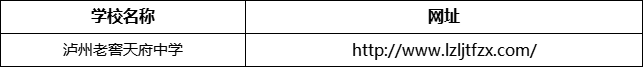 瀘州市瀘州老窖天府中學(xué)網(wǎng)址是什么？