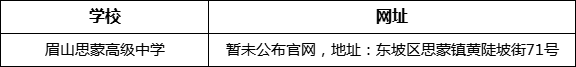 眉山市眉山思蒙高級(jí)中學(xué)網(wǎng)址是什么？