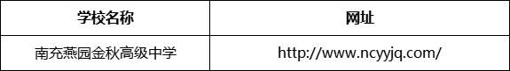南充市南充燕園金秋高級中學網(wǎng)址是什么？