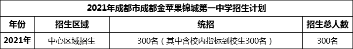 2024年成都市成都金蘋(píng)果錦城第一中學(xué)招生計(jì)劃是多少？