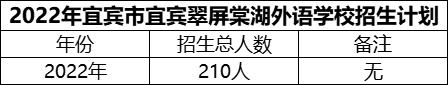 2024年宜賓市宜賓翠屏棠湖外語學(xué)校招生計(jì)劃是多少？