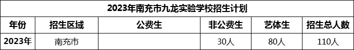 2024年南充市九龍實驗學(xué)校招生計劃是多少？