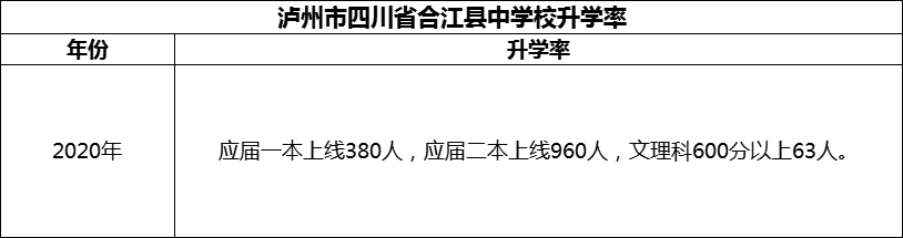 2024年瀘州市四川省合江縣中學(xué)校升學(xué)率怎么樣？