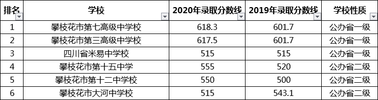 考生必看2021攀枝花重點(diǎn)高中排名