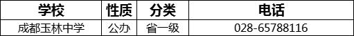 成都市成都玉林中學(xué)2022年招生電話是多少？