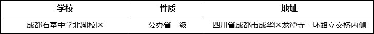 成都市成都石室中學(xué)北湖校區(qū)地址在哪里？