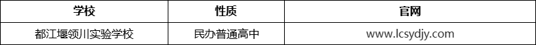 成都市都江堰領川實驗學校官網(wǎng)、網(wǎng)址、官方網(wǎng)站